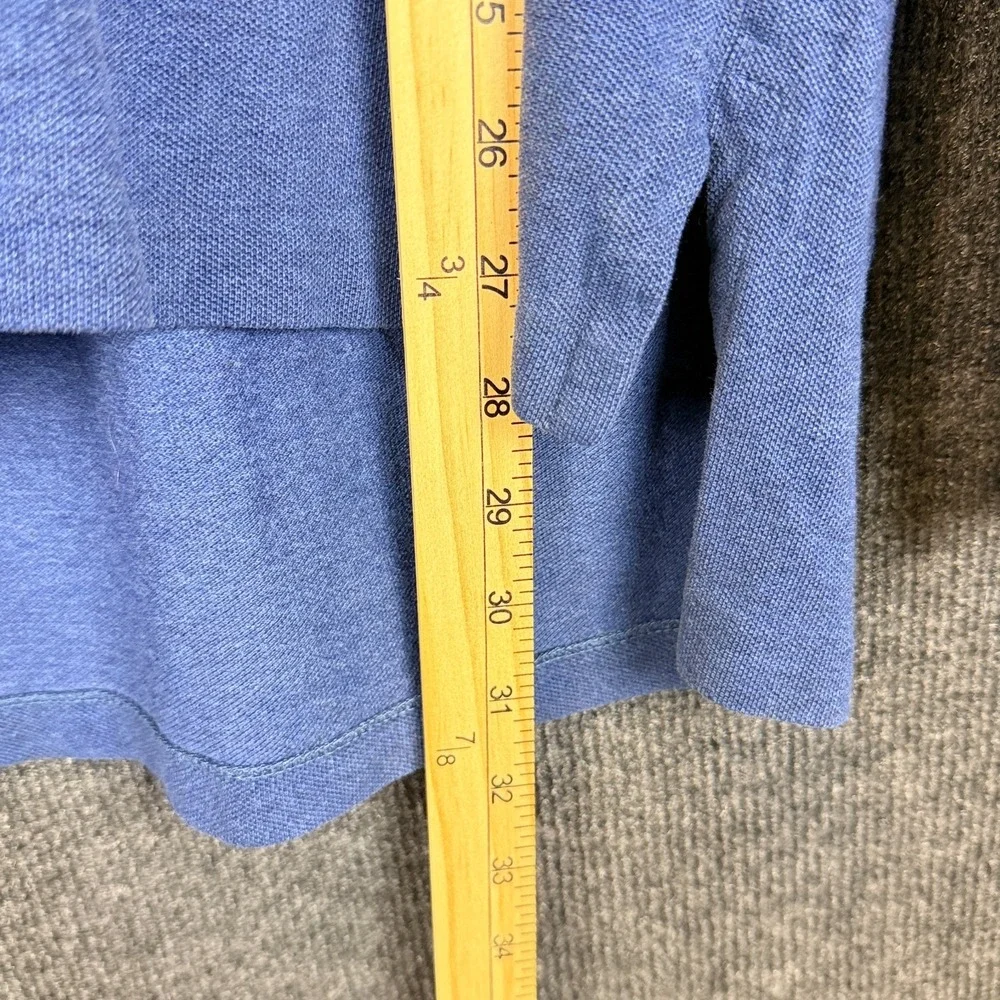 Polo Ralph Lauren Long Sleeve Pique Polo Shirt L Blue Red Pony